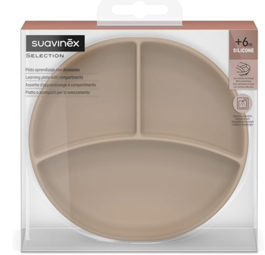 PLATO SILICONA SUAVINEX 3 COMPARTIMENTOS